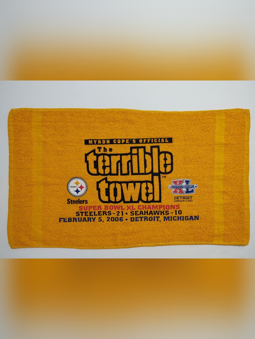 Official Terrible Towel Superbowl XL Steelers